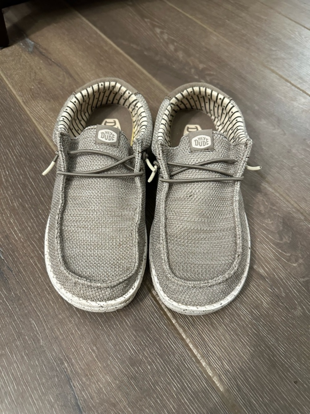Hey Dude Slip-On Shoe in Taupe Knit